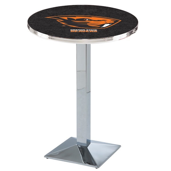42" Chrome Oregon State Pub Table